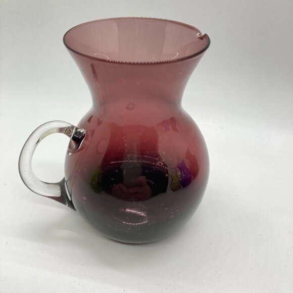 Lot 5 Enesco Japan Imports Miniature 3.5" Pitchers Applied Handle Jewel Tones - Picture 7 of 16